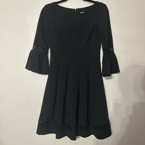Eliza J Black Long Sleeve Dress with Bell Sleeves